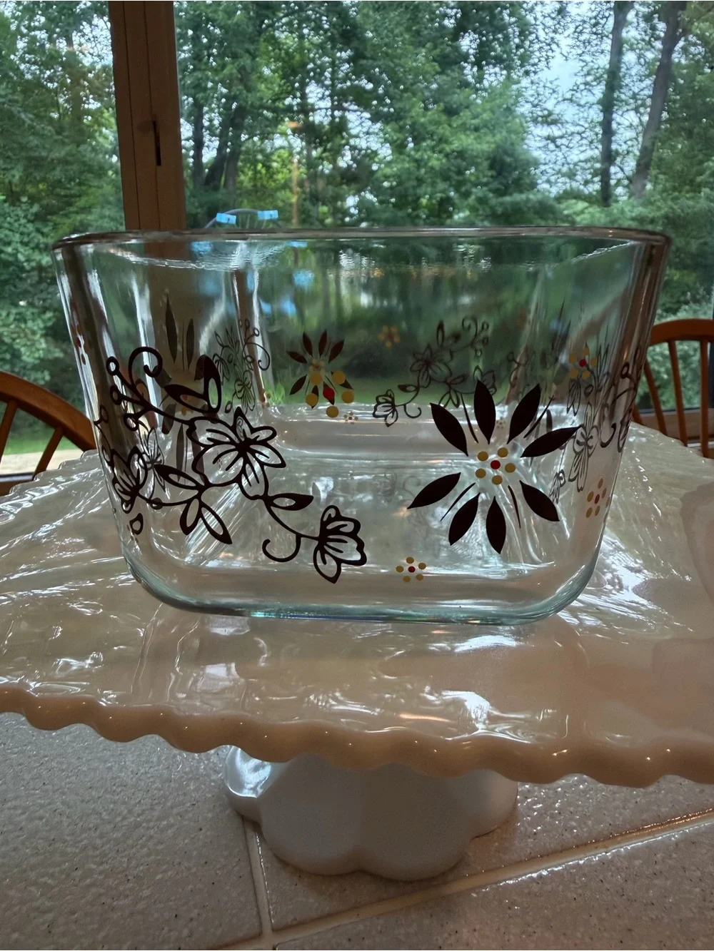 Vintage Clear Glass Baking Dish - unmarked 7 1/4” x 5 1/8” x 3 1/4”